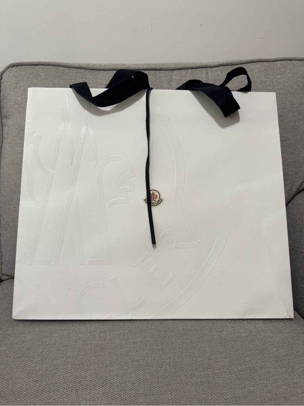 Moncler shopping bag with Black Handles